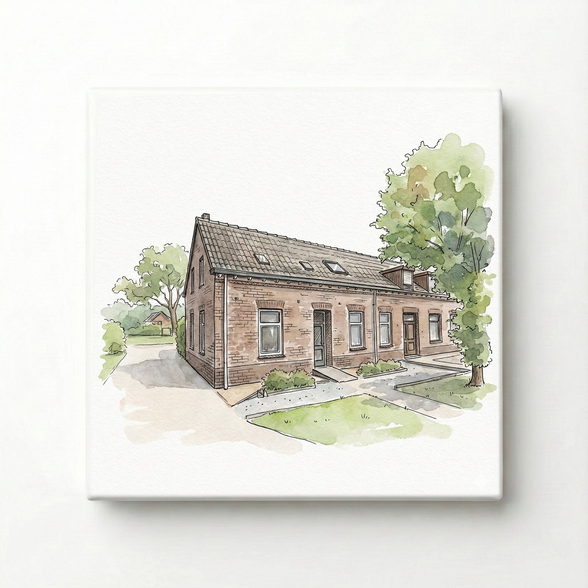 Huis Schets Tegeltje - Personaliseren